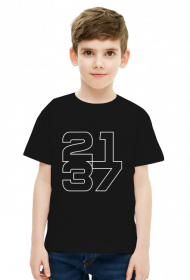Czarna koszulka dziecięca (chłopiec) 2137 kontur