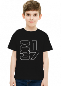 Czarna koszulka dziecięca (chłopiec) 2137 kontur