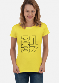 Żółta koszulka damska 2137 kontur
