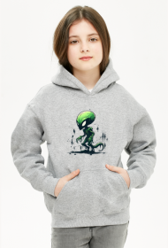 Green Alien - Bluza Dziecięca z Kapturem Unisex