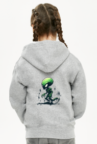 Green Alien - Bluza Dziecięca Rozpinana Unisex