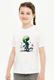 Green Alien - Koszulka Dziecięcia Unisex
