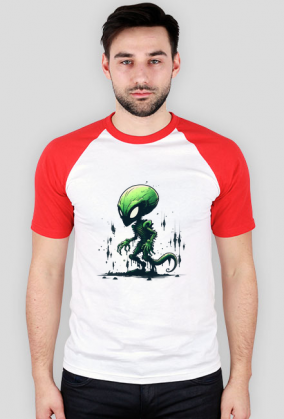 Green Alien - Koszulka Męska Baseball