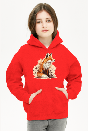 Fox Art - Bluza Dziecięca z Kapturem Unisex