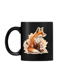 Fox Art - Czarny Kubek Full Color