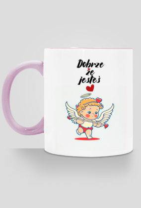 Kubek Dobrze, że jesteś i kupidyn