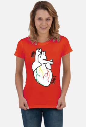 T-SHIRT DAMSKI - SERCE ONE LOVE