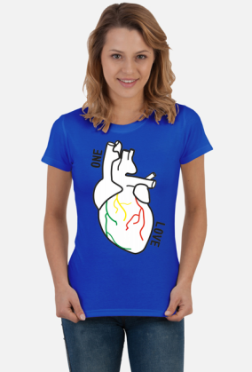 T-SHIRT DAMSKI - SERCE ONE LOVE