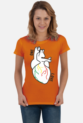 T-SHIRT DAMSKI - SERCE ONE LOVE