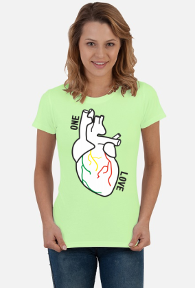 T-SHIRT DAMSKI - SERCE ONE LOVE