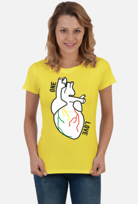 T-SHIRT DAMSKI - SERCE ONE LOVE