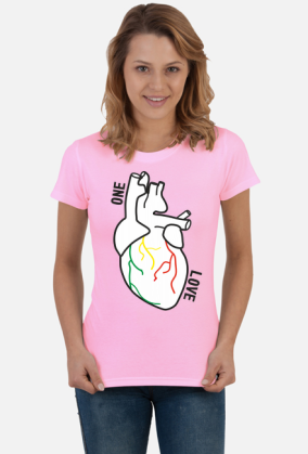 T-SHIRT DAMSKI - SERCE ONE LOVE