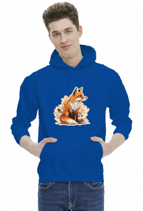 Fox Art - Bluza Męska z kapturem