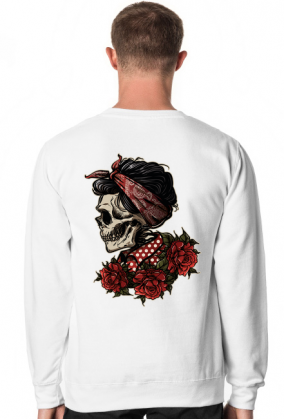 Bluza męska z szkieletem na plecach