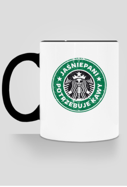 Jaśniepani potrzebuje kawy (starbucks, grafika z  przetarciem)