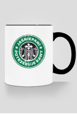 Jaśniepani potrzebuje kawy (starbucks, grafika z  przetarciem)