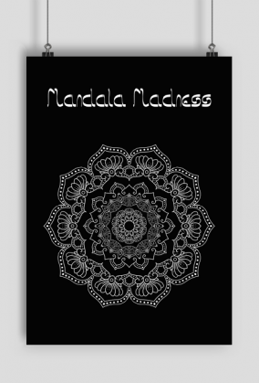 Poster mandala 002 black