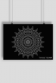 Poster mandala 003 black