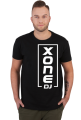 t-shirt xone dj pionowo męska - czarna
