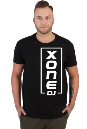 t-shirt xone dj pionowo męska - czarna