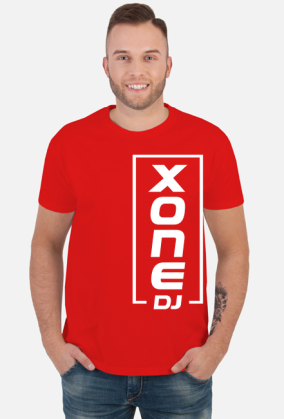 t-shirt xone dj pionowo męska - czarna