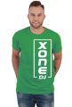 t-shirt xone dj pionowo męska - czarna