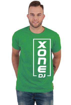 t-shirt xone dj pionowo męska - czarna