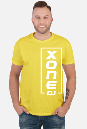 t-shirt xone dj pionowo męska - czarna
