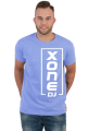 t-shirt xone dj pionowo męska - czarna