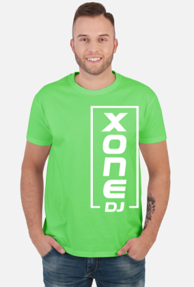 t-shirt xone dj pionowo męska - czarna