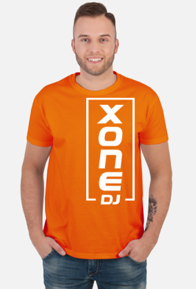 t-shirt xone dj męska - czerwona