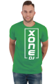 t-shirt xone dj męska - czerwona