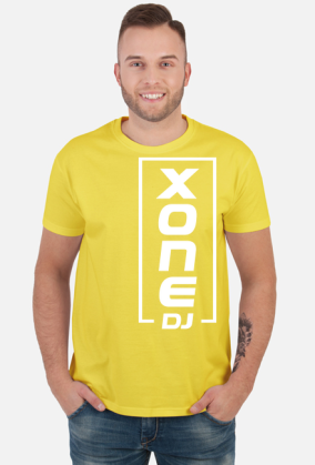 t-shirt xone dj męska - czerwona
