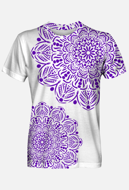 T-shirt Mandala Purple 002