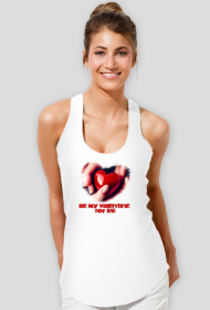 Koszulka dla pięknej dziewczyny "Niezwykłe Serce: Zostań Moją Walentynką na Zawsze z Tą Piękną Grafiką Trzymaną w Dłoniach"