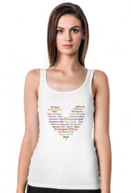 Koszulka  Damska -"Miłość w każdym kolorze: Walentynkowe serce pełne miłości "