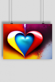Plakat poziom-"Kolorowa miłość: Walentynkowa inspiracja"