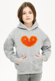 Bluza z kapturem -Serce w kształcie pomarańczy