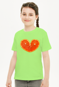 Koszulka -Serce w kształcie pomarańczy
