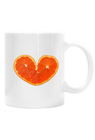 Kubek-Serce w kształcie pomarańczy