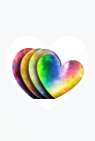 Magnes serce  -Kolorowe serca