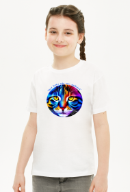 Koszulka-"Kolorowa kocia artystyczna ekspresja"