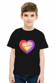 Koszulka Dziecięca-"Pastelowe serce z napisem 'My Valentine'"