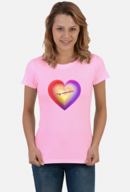 Koszulka Damska-"Pastelowe serce z napisem 'My Valentine'