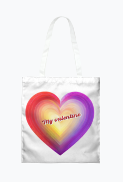 Eko Torba-"Pastelowe serce z napisem 'My Valentine'