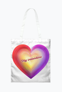 Eko Torba-"Pastelowe serce z napisem 'My Valentine'