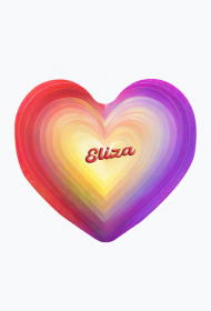Magnes serce -Pastelowe serce z imieniem Eliza