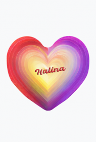 Magnes serce -Pastelowe serce z imieniem Halina