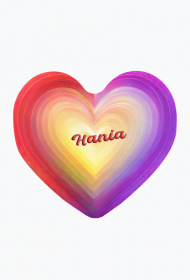Magnes serce -Pastelowe serce z imieniem Hania