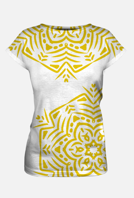 Tshirt Mandala Yellow Fullprint